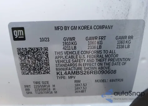 2024 Buick Encore Gx Preferred Fwd from USA, damaged, VIN KL4AMBS26RB090608